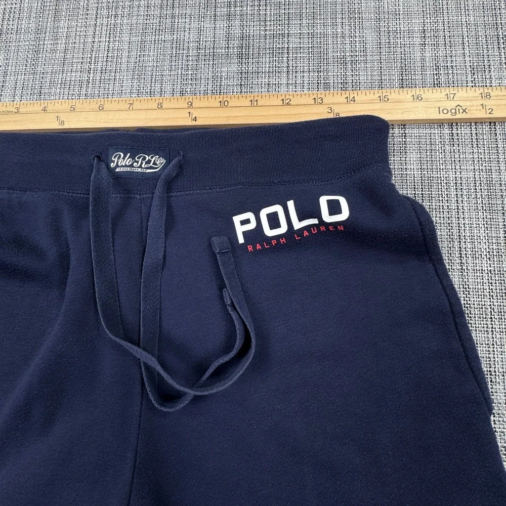 Polo Ralph Lauren Men's Sleepwear Fleece Jogger Pants Medium Navy Blue Logo